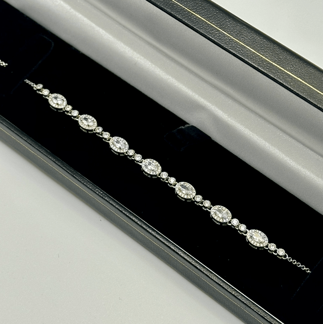CZ Diamond Oval Bracelet