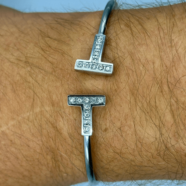 7 Inch 17cm CZ T Bangle