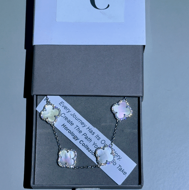 CZ Diamond MOP Clover Bracelet