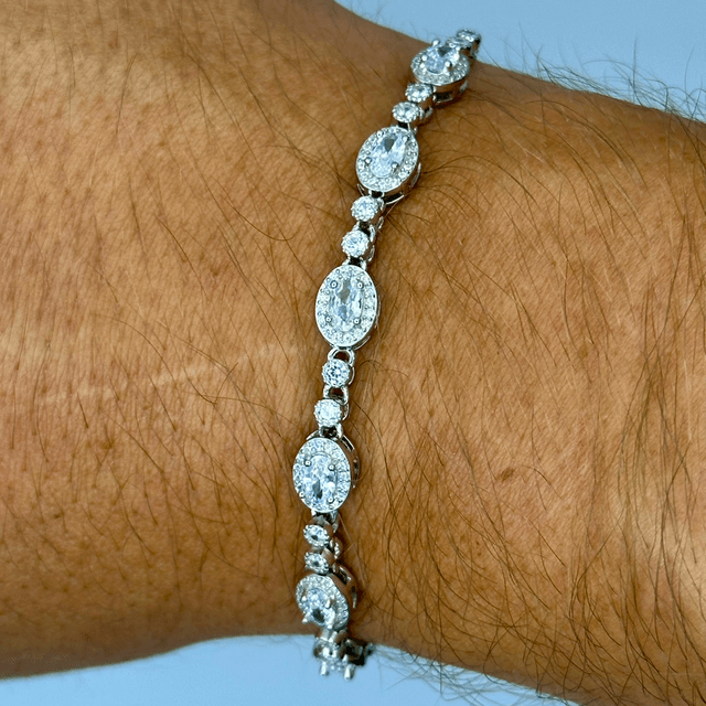 CZ Diamond Oval Bracelet