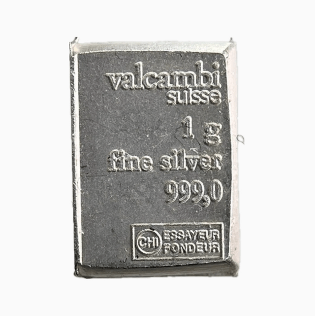 Valcambi Fine 1g Fine Silver Bullion Bar