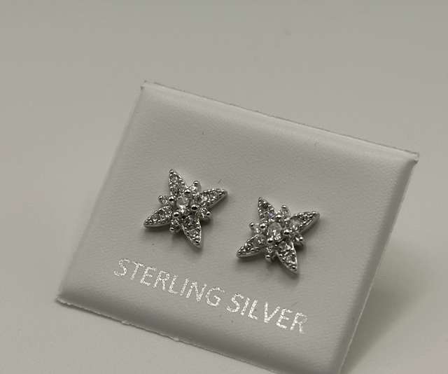 CZ Diamond Stargazer Earrings