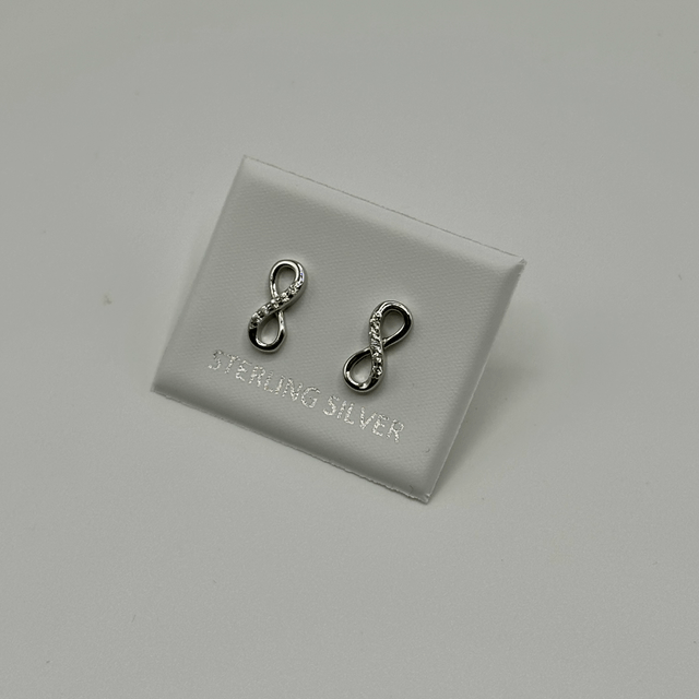 CZ Diamond Infinity Earrings