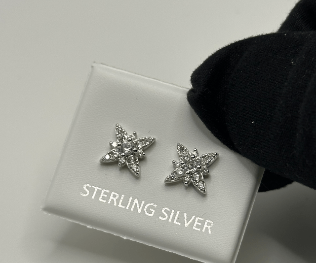 CZ Diamond Stargazer Earrings