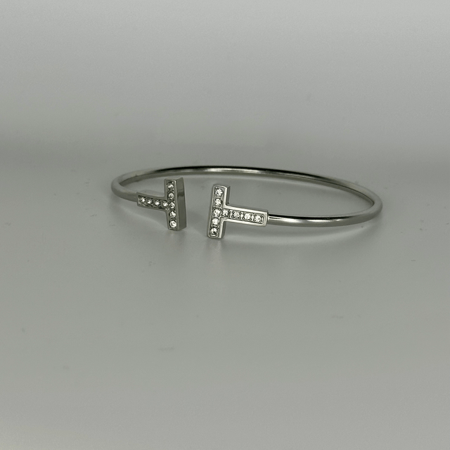 7 Inch 17cm CZ T Bangle