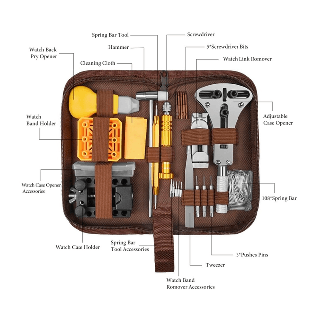 Watch Tool Kit Brown 149pcs