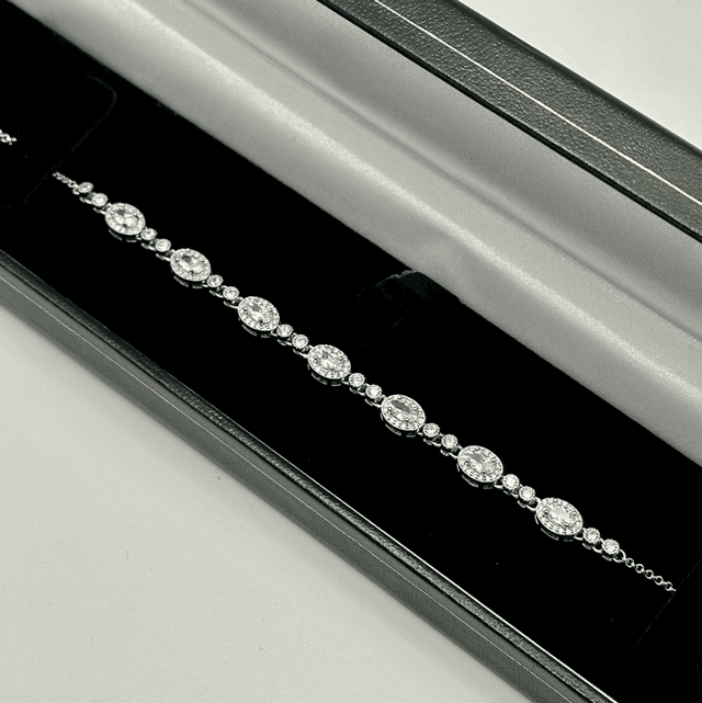 CZ Diamond Oval Bracelet