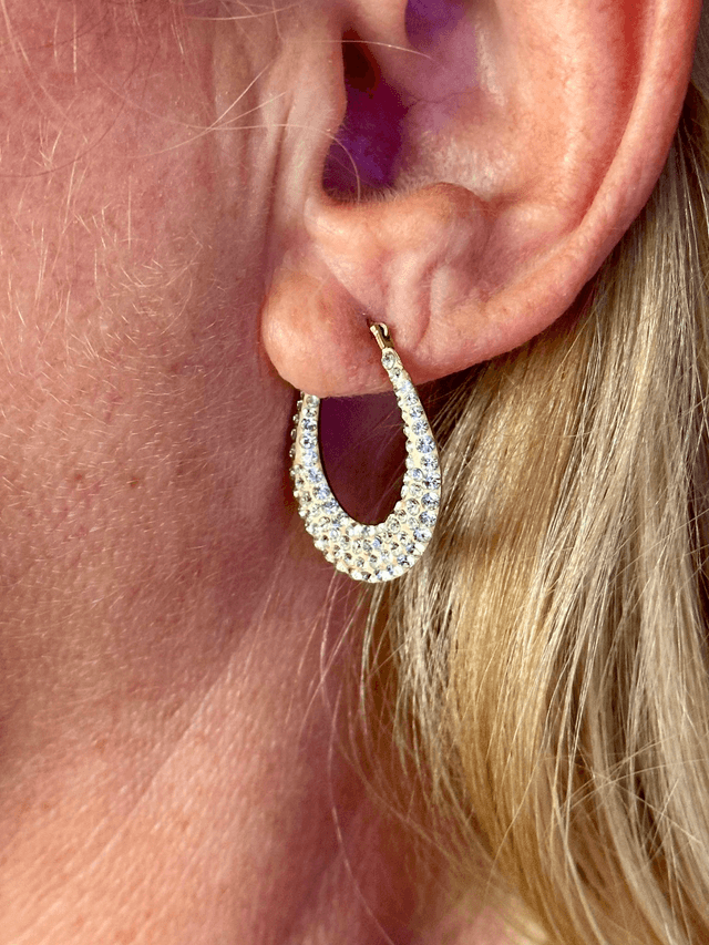 CZ Creole Earrings